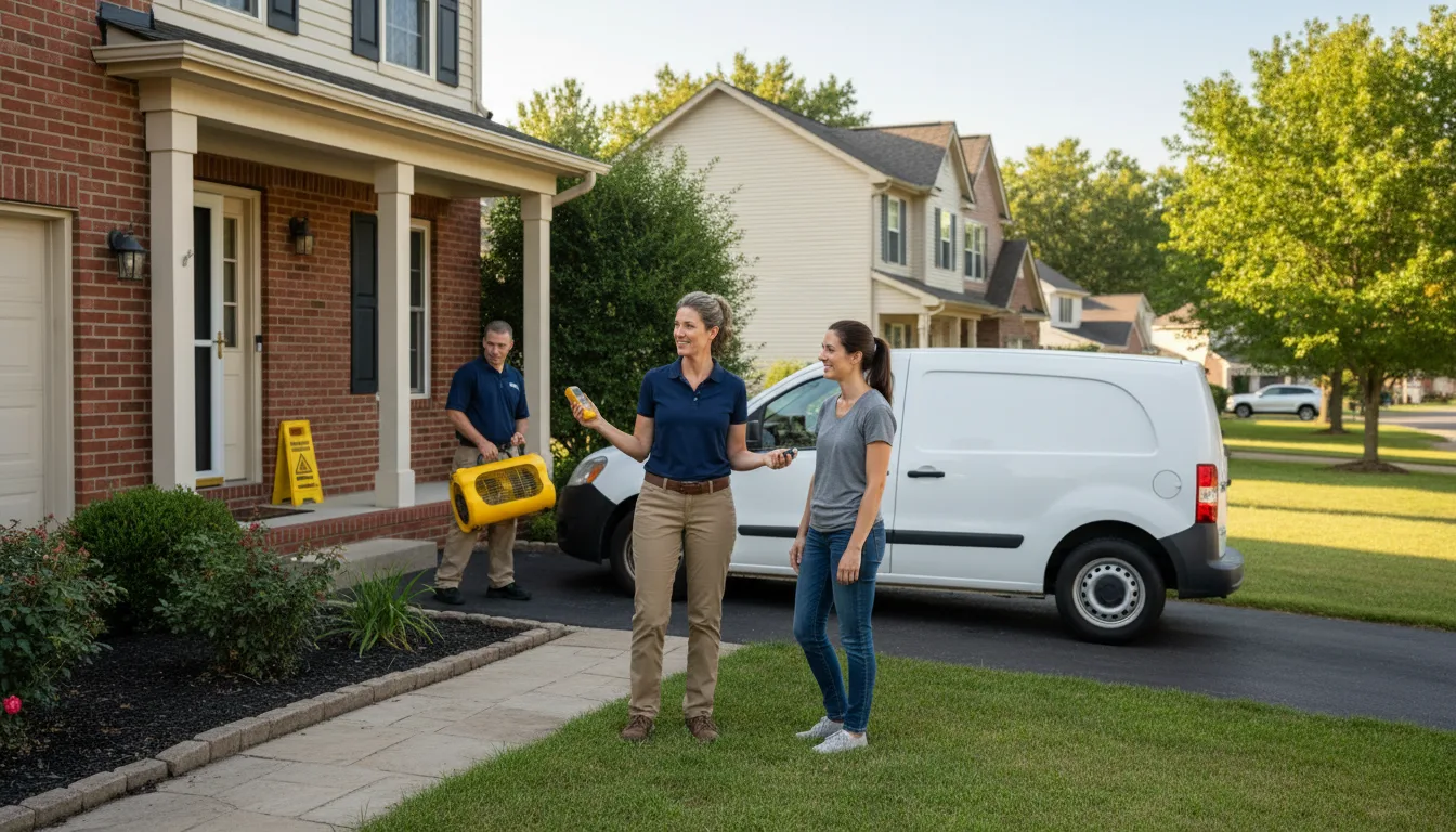 Residential water damage restoration in Mineral, IL